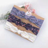 3pcs/lot Baby Headbands Forwer Print Newborn Baby Turban Little Girl Headbands Elastic Hair Band For Baby Hair Accessories
