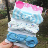 3pcs/lot Baby Headbands Forwer Print Newborn Baby Turban Little Girl Headbands Elastic Hair Band For Baby Hair Accessories