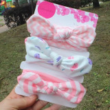3pcs/lot Baby Headbands Forwer Print Newborn Baby Turban Little Girl Headbands Elastic Hair Band For Baby Hair Accessories