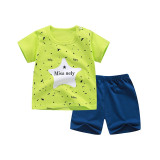 2019 Summer Boy Set Cartoon Cute Cotton Male Baby Set Toddler Boys Clothing Set Girls Boutique Outfits Toddler Boy Clothes