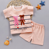 2019 Summer Boy Set Cartoon Cute Cotton Male Baby Set Toddler Boys Clothing Set Girls Boutique Outfits Toddler Boy Clothes