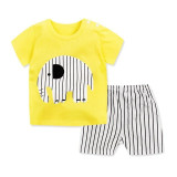 2019 Summer Boy Set Cartoon Cute Cotton Male Baby Set Toddler Boys Clothing Set Girls Boutique Outfits Toddler Boy Clothes