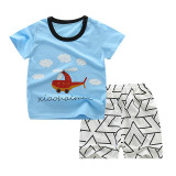 2019 Summer Boy Set Cartoon Cute Cotton Male Baby Set Toddler Boys Clothing Set Girls Boutique Outfits Toddler Boy Clothes