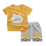 2019 Summer Boy Set Cartoon Cute Cotton Male Baby Set Toddler Boys Clothing Set Girls Boutique Outfits Toddler Boy Clothes