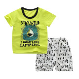 2019 Summer Boy Set Cartoon Cute Cotton Male Baby Set Toddler Boys Clothing Set Girls Boutique Outfits Toddler Boy Clothes