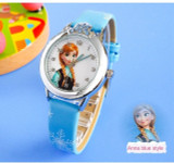 Elsa Watch Girls Elsa Princess Kids Watches Leather Strap Cute Children's Cartoon Wristwatches Gifts for Kids Girl watches