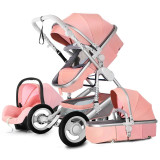 High Landscape Baby Stroller 3 in 1 With Car Seat Luxury Travel Pram Carriage Basket Baby Car Seat and Stroller Carrito Bebe