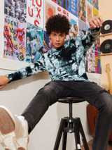 Men Tie Dye Crew Neck Sweater