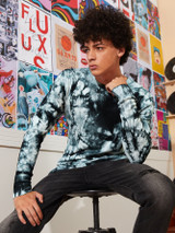 Men Tie Dye Crew Neck Sweater