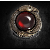 Classic Men Red Crystal Stainless Dragon Ring