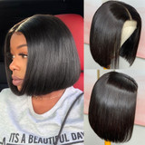 Lace Closure Short Human Hair Wigs