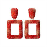 Hanging Colorful Crystals Dangle Drop Earrings