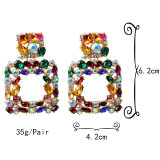 Hanging Colorful Crystals Dangle Drop Earrings