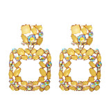 Hanging Colorful Crystals Dangle Drop Earrings