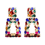Hanging Colorful Crystals Dangle Drop Earrings