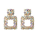 Hanging Colorful Crystals Dangle Drop Earrings