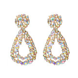 Hanging Colorful Crystals Dangle Drop Earrings