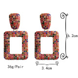 Hanging Colorful Crystals Dangle Drop Earrings