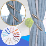 Magnetic Curtain Tiebacks Tie Rings Curtain Clip Rope