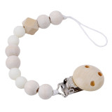 Baby Pacifier Clip Chain Wooden Holder