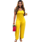Sleeveless o-neck ankle length jumpsuit Sleeveless o-neck ankle length jumpsuit