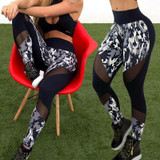 Women Mesh Patchwork Sport Leggings
