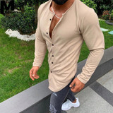 Single Breasted Long Sleeve T Shirt