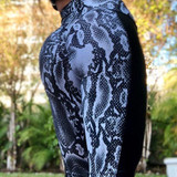 High Waist Snake skin Print Push Up Leggings