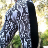 High Waist Snake skin Print Push Up Leggings