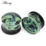 Multi Color Glass Ear Plugs