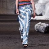 Stripe High Waist Wide Leg Jeans