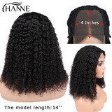 Remy Brazilian Curly Human Hair Lace Wig 4*4 Closure Wigs