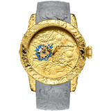 Gold Dragon Sculpture Waterproof Watches