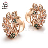 New Peacock Shape Stainless Steel Ear Gauges