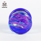 Multi Color Glass Ear Tunnels Unisex