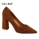 Faux Suede Solid Colors Pump
