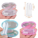 1 Set Soft Baby Finger Silicone Toothbrush with Box