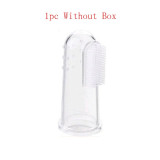 1 Set Soft Baby Finger Silicone Toothbrush with Box
