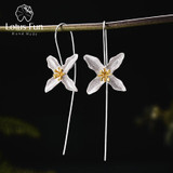 Real 925 Sterling Silver Natural Handmade Drop Earrings