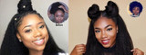 Kinky Straight Wig Pre Plucked Glueless