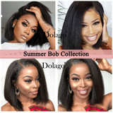 Kinky Straight 13x6 Lace Front Human Hair Wigs