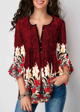 Women V-neck Blouse