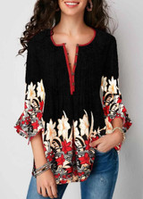 Women V-neck Blouse