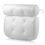 Bathroom Pillow Cushion With Suction Cups Neck And Back Support Headrest