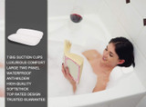Bathroom Pillow Cushion With Suction Cups Neck And Back Support Headrest