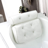 Bathroom Pillow Cushion With Suction Cups Neck And Back Support Headrest