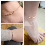 Anklets Chain Rose Gold Color/Silver Tone
