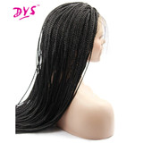 18-28''Long Braid Straight Lace Front Wigs Natural Synthetic