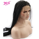 18-28''Long Braid Straight Lace Front Wigs Natural Synthetic