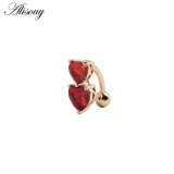 Steel Crystal Belly Button Rings